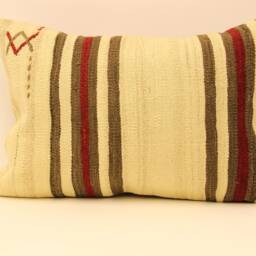 Kilim Pillow 16x24 Anatolian Kelim Cover Turkish Lumbar Home Design Cushion Art Deco Interior Design Boho 4Kaf-73 - thumbnail 2