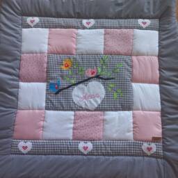 Baby Blanket, Quilt, Patchwork Crawling Children's Blanket Birds Immediately Delivered