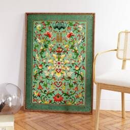 Chinese Vintage Art Print, Traditional Art, Retro Oriental Colourful Floral, Gift Idea, A1/A2/A3/A4 - thumbnail 2