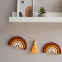 Felt Garland Rainbow, Rainbow Wall Hanging, Tassel Garland, Nursery Decor - thumbnail 2