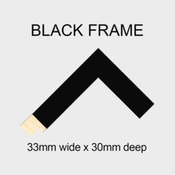 Large Multi Photo Frame To Hold 6 A4 Certificates/Prints in A 33mm Black Wood - thumbnail 3