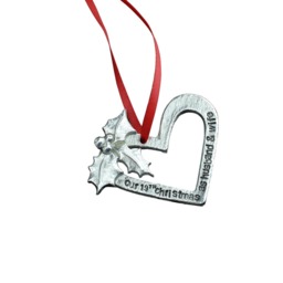 20 Year Anniversary Christmas Tree Ornament - Reads Our 20Th As Husband & Wife - thumbnail 2