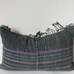 Sofa Pillow Case Hand Woven Decorative Ethnic Frazada Accent Tribal Textile Throw Cushion Accent Cover Hmong Textiles Home Decor Bolster - thumbnail 2