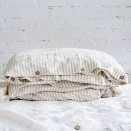 Natural Linen Duvet Cover - Washed Fabric Comforter Quilt For Queen, King, Twin Or Custom Sizes 1 - thumbnail 3