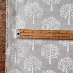 1580. Mulberry Trees White On Linen Block Print Linen Look - Cotton Blend Cushion Cover - thumbnail 3