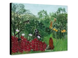 Henri Rousseau Tropical Monkeys Art Print - Wrapped Canvas, Rolled Photo - thumbnail 1