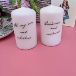 Alice in Wonderland Candle Set Unscented Pillar Candles - thumbnail 3