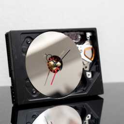 Hard Drive Clock, Computer Geek Gift, It Corporate Or Company Recycled Parts Desk Decor - thumbnail 1