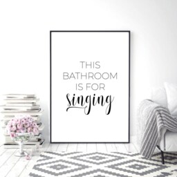 Bathroom Prints - Wall Art Funny Print This Is For Singing Decor Home - thumbnail 2