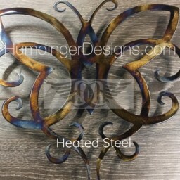 Celtic Butterfly Metal Wall Art Hand-Painted Indoor Outdoor Sculpture - thumbnail 3
