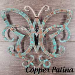 Celtic Butterfly Metal Wall Art Hand-Painted Indoor Outdoor Sculpture - thumbnail 2