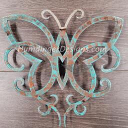 Celtic Butterfly Metal Wall Art Hand-Painted Indoor Outdoor Sculpture