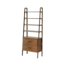 Mid Century Modern Plywood Bookcase With Drawers Modular Wall Unit - thumbnail 4