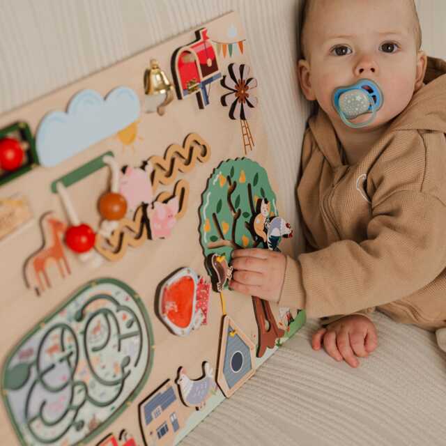 Farm Animals Busy Board Montessori Sensory Toy For Toddler - image 1