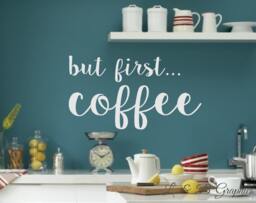 But First Coffee - Vinyl Wall Decal - Kitchen-Vinyl Lettering Decor Words For Your Wall - Kitchen Humor - thumbnail 1