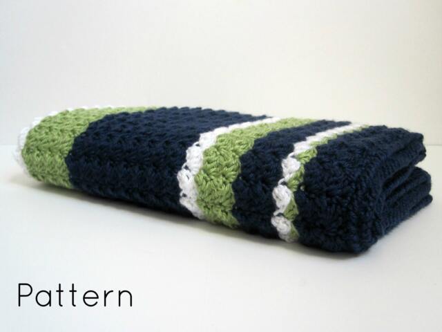 Preppy Baby Reversible Crochet Blanket Pattern - image 1