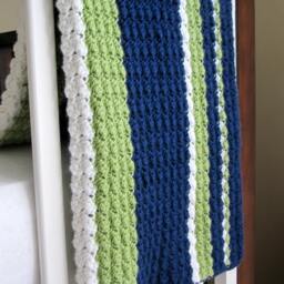 Preppy Baby Reversible Crochet Blanket Pattern - thumbnail 2
