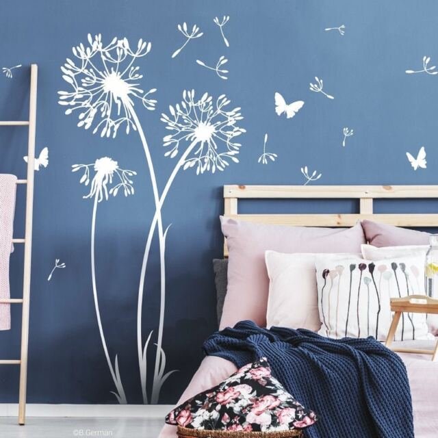 Wall Sticker Dandelion With Flying Seeds & Butterflies Up To 200 cm High Wall Decal Decor W302 - image 1