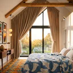 Sloped Window Curtains, Curtains For Apex Windows, Gable Windows, Angled Window Ceilings Type 3 - thumbnail 3