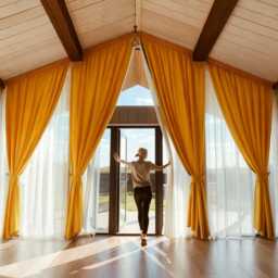 Sloped Window Curtains, Curtains For Apex Windows, Gable Windows, Angled Window Ceilings Type 3 - thumbnail 4