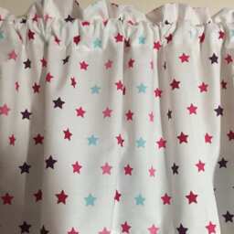Girls Room Stars Valance ~ Extra Wide 78 Inches Ready To Ship - thumbnail 2