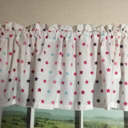 Girls Room Stars Valance ~ Extra Wide 78 Inches Ready To Ship - thumbnail 3