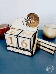 New Wooden Block Perpetual Desktop Calendar