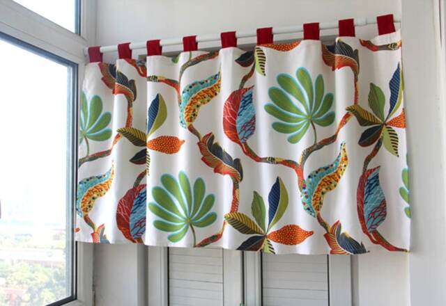 Tropical Palm Tree Cafe Curtain Kids Nursery, Kitchen Valance - image 1