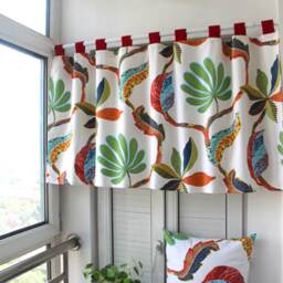 Tropical Palm Tree Cafe Curtain Kids Nursery, Kitchen Valance - thumbnail 2