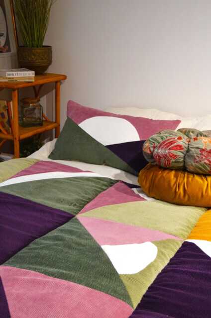 Cushion Cover 35x60 - Handmade in France Corduroy - image 1