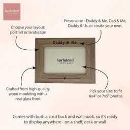 Daddy & Me Photo Frame, Gift For Dad, Father's Day Daddy, Picture Birthday For From Child 5x7 Or 6x4 - thumbnail 3