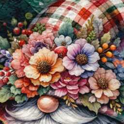 Christmas Gonk in Nature - Fleece Blanket 150cm X - thumbnail 3