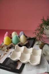 Handmade Concrete Egg Candle Holder Nordic Jewelry Tray