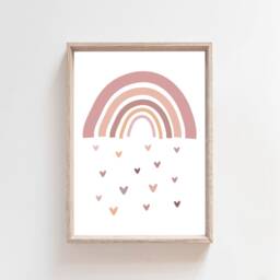 Girls Nursery Print, Blush Pink, Rainbow Wall Art, Bedroom Prints, Playroom - thumbnail 3