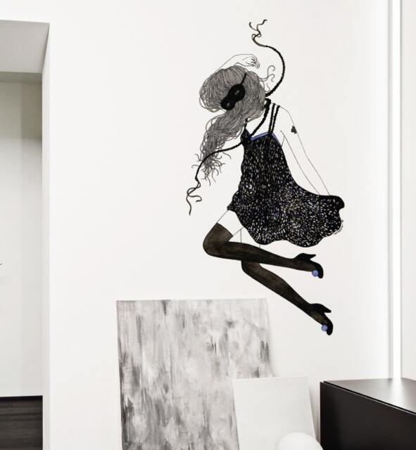 Masked Wall Sticker Decal - Illustration Stickers, Animals Decals, Home Decor, Art, Illustrations