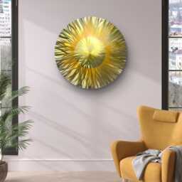 Sunshine. Modern Abstract Circular Metal Wall Art. Indoor/Outdoor - thumbnail 4