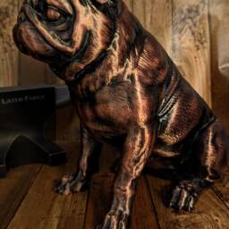 3D Printed Pug Figurine Elegant Dog Lover Gift, Home Decor - thumbnail 2
