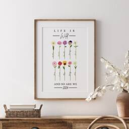 Custom Family Wildflower Print Personalised Floral Gift For Mother's Day - thumbnail 2