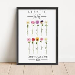 Custom Family Wildflower Print Personalised Floral Gift For Mother's Day - thumbnail 3