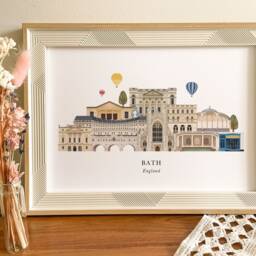 Bath Skyline Print, Cityscape, Wall Art, Gift, Illustration, Poster, Travel, Art Print - thumbnail 3