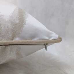 Ivory Champagne Gold Cushion Cover New Home Style Diamond Design Fabric Luxury Designer Handmade Pillow Sham Throw - thumbnail 3