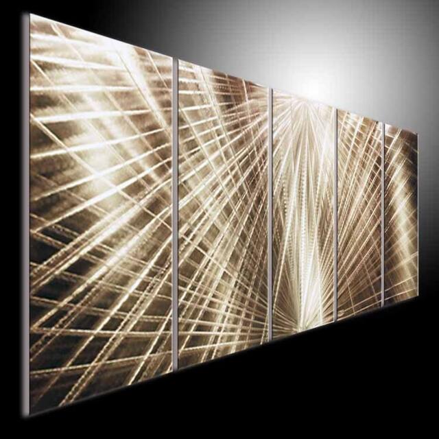 Abstract Metal Wall Art Sculpture, Modern 3D Silver Aluminum Painting - image 1