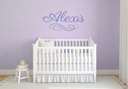 Girl Name Wall Decals, Baby Nursery Decor, Nursery Personalized Custom Stickers Db369