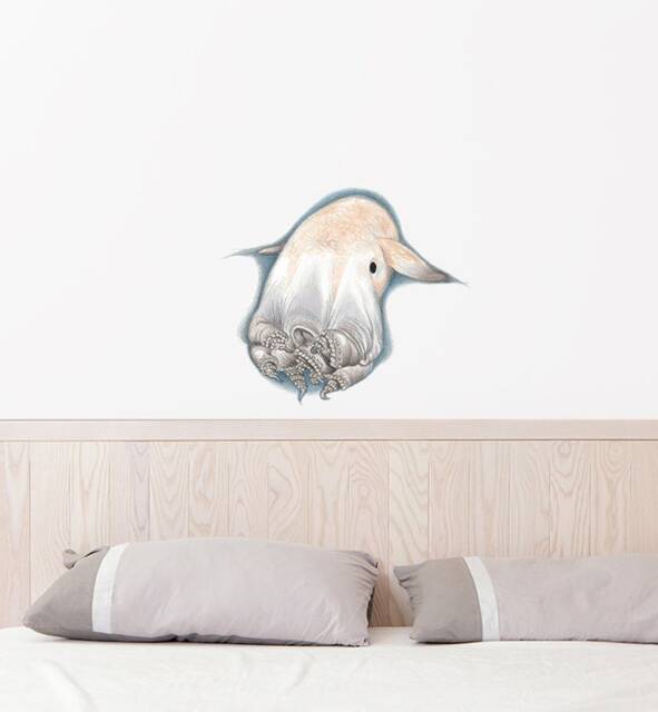 Dumbo Octopus Wall Sticker Decal - Kids Stickers, Animals Childrens Decals, Art, Room, Girl, Boy