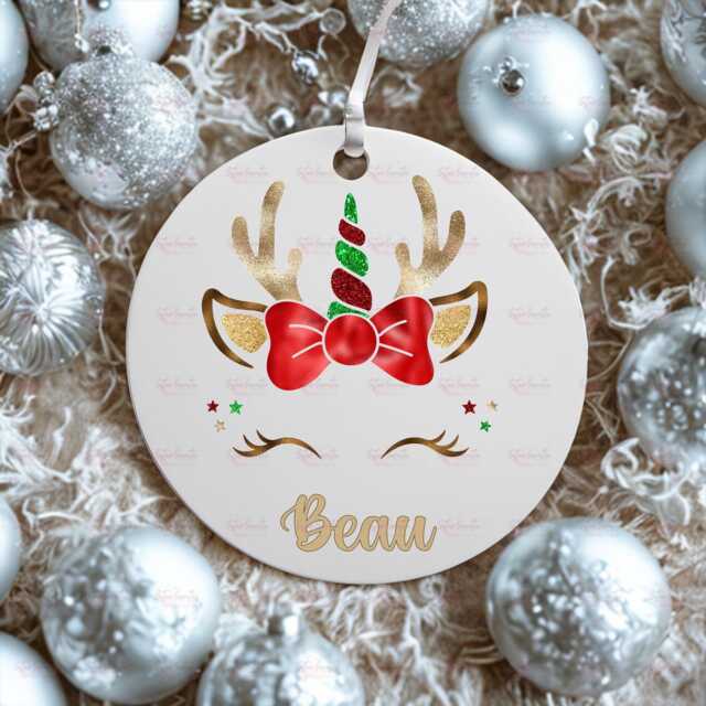 Personalised Kids Christmas Decoration - Granddaughter Gift Custom Bauble For Girls Stocking Filler Eve Box - image 1