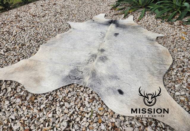 Gray Xl Salt Pepper Cowhide Rug Peau De Vache - image 1