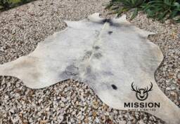 Gray Xl Salt Pepper Cowhide Rug Peau De Vache - thumbnail 1