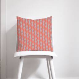 Coral Cushion, Geometric Mid Century Modern Throw Pillow, Retro Scandinavian Cushions, Home Decor