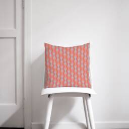 Coral Cushion, Geometric Mid Century Modern Throw Pillow, Retro Scandinavian Cushions, Home Decor - thumbnail 4