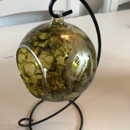Hand Painted Tea Light Candle Holder. Green Home Decor, Ideal For Christmas & Birthday Gift Ideas - thumbnail 2